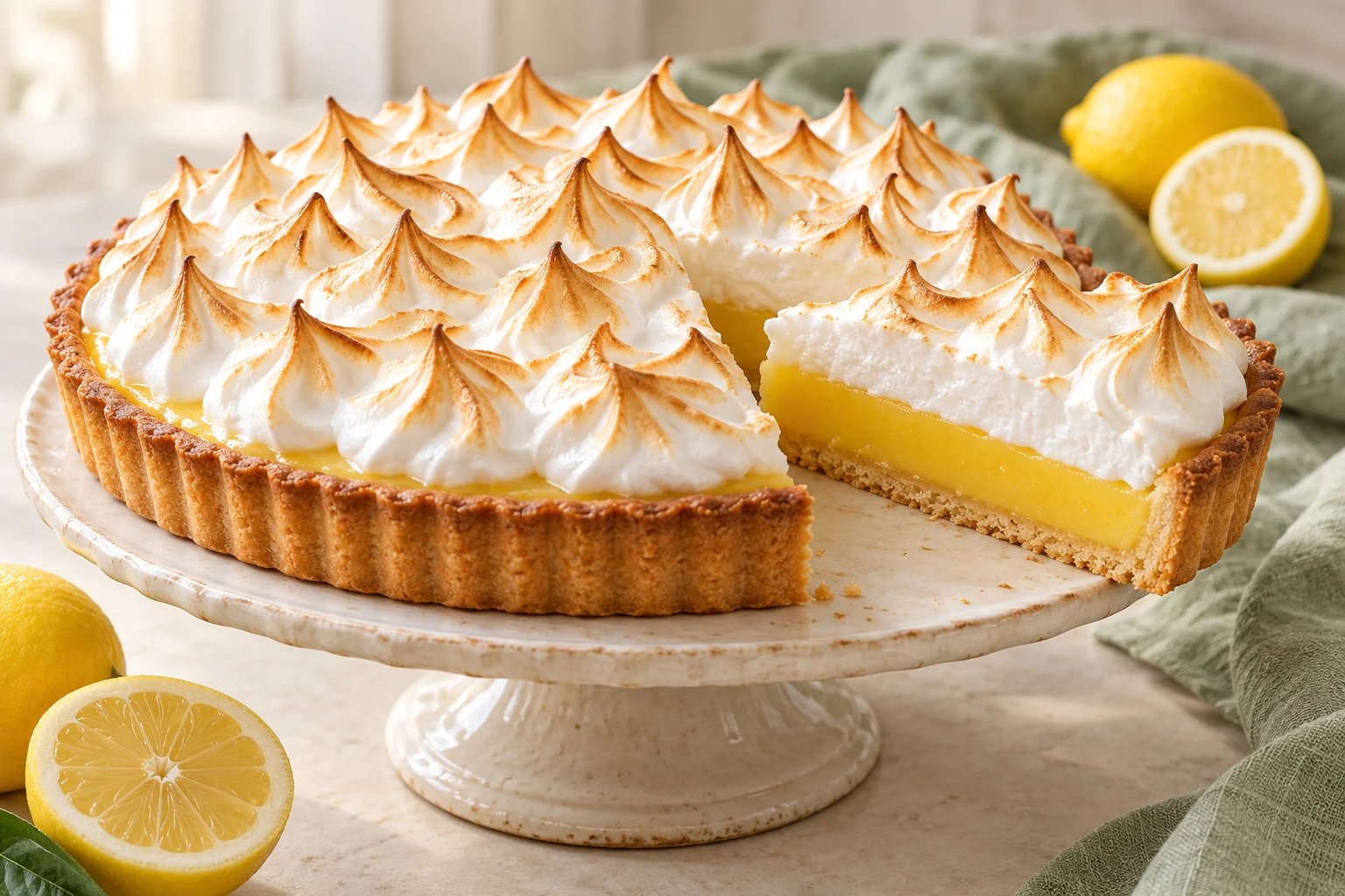 Tarte citron meringuée : plat terminé