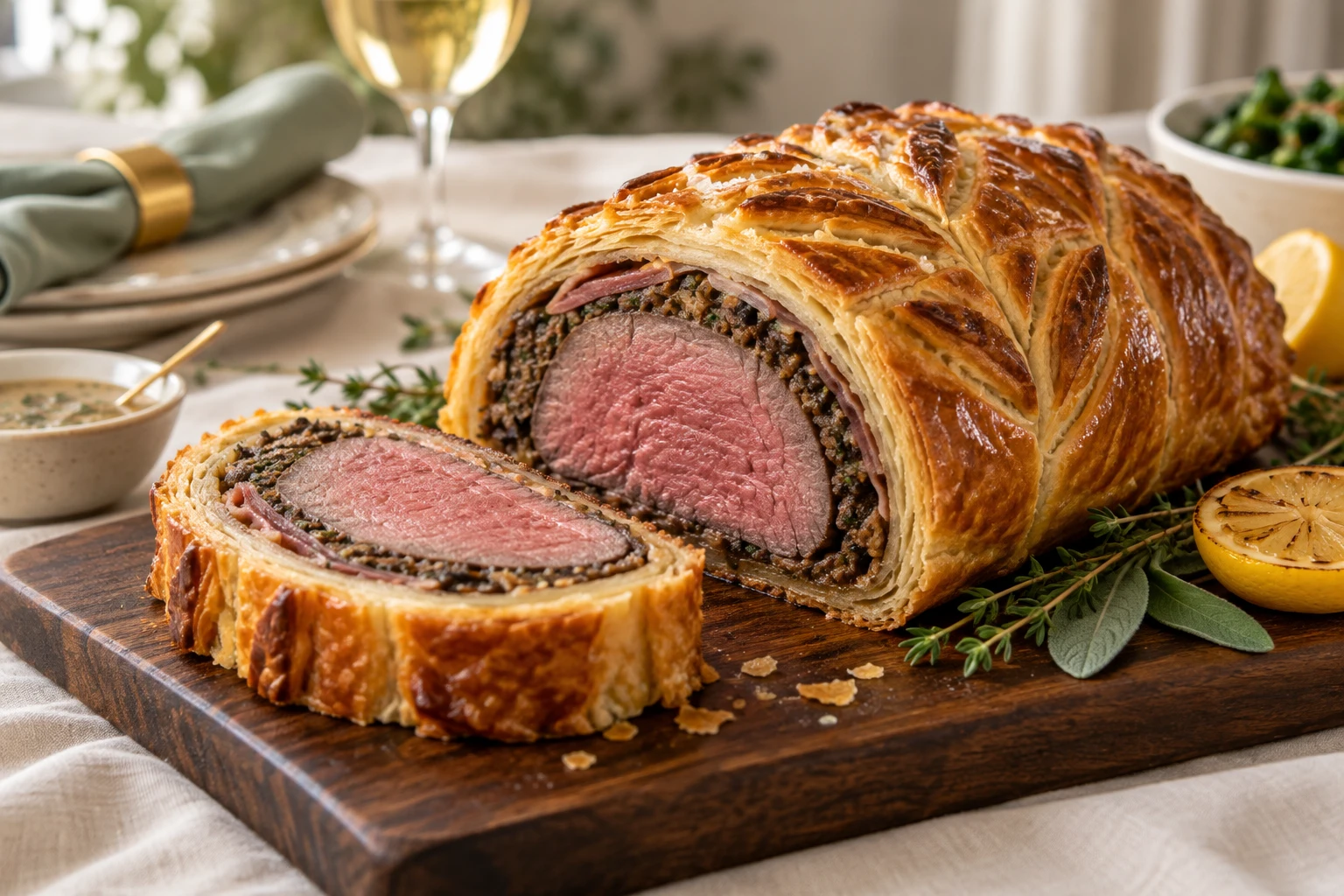Filet de bœuf Wellington : plat terminé