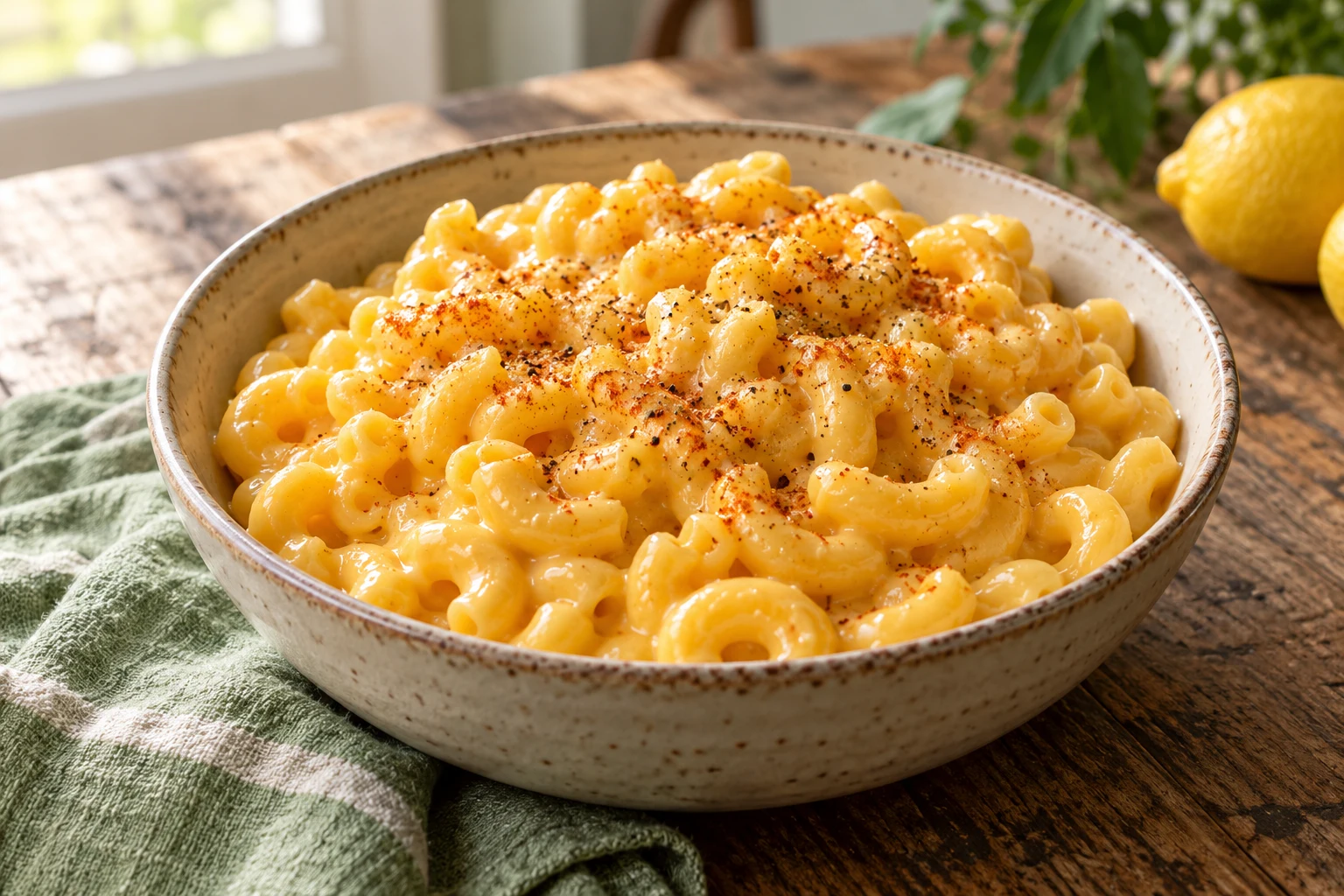 Mac and cheese crémeux à la casserole : plat terminé