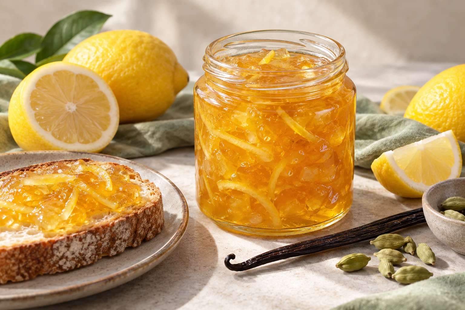 Marmelade de citrons aux épices douces : plat terminé