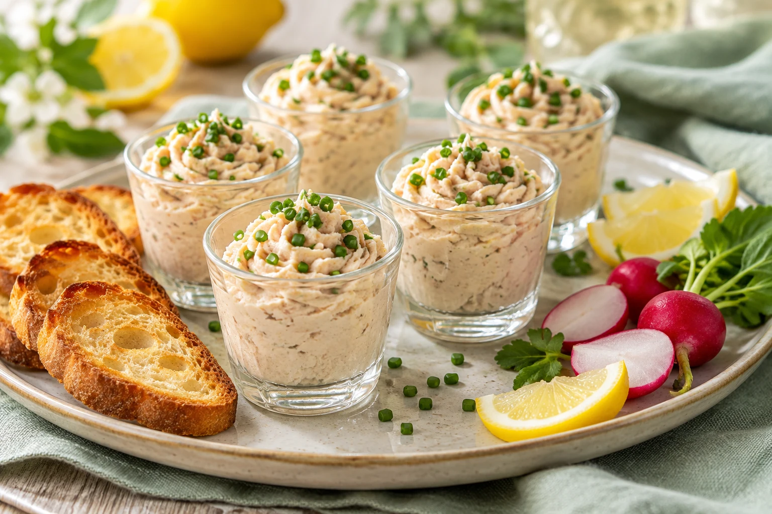 Mousse de thon au fromage frais : plat terminé