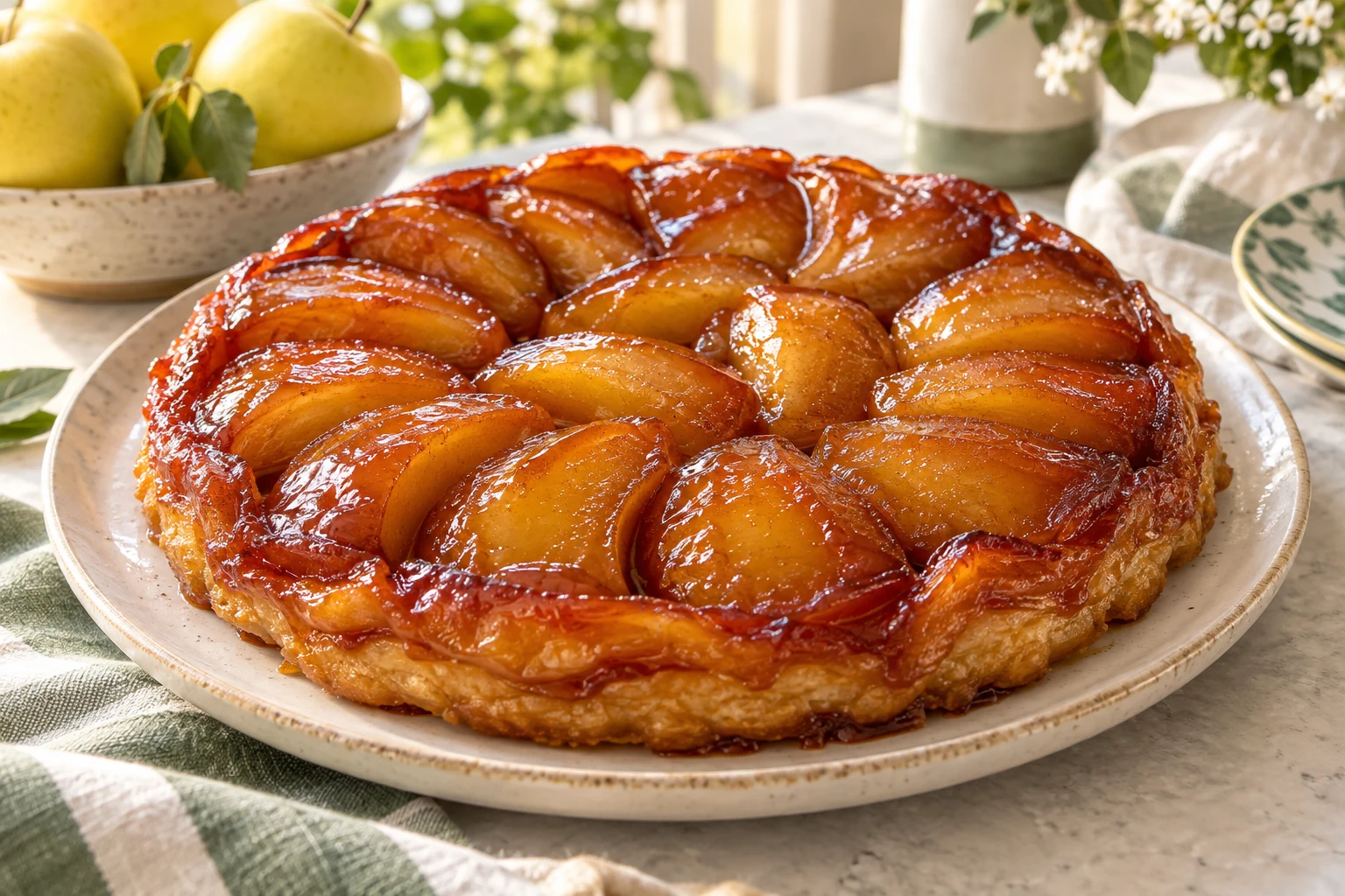 Tarte Tatin aux pommes : plat terminé