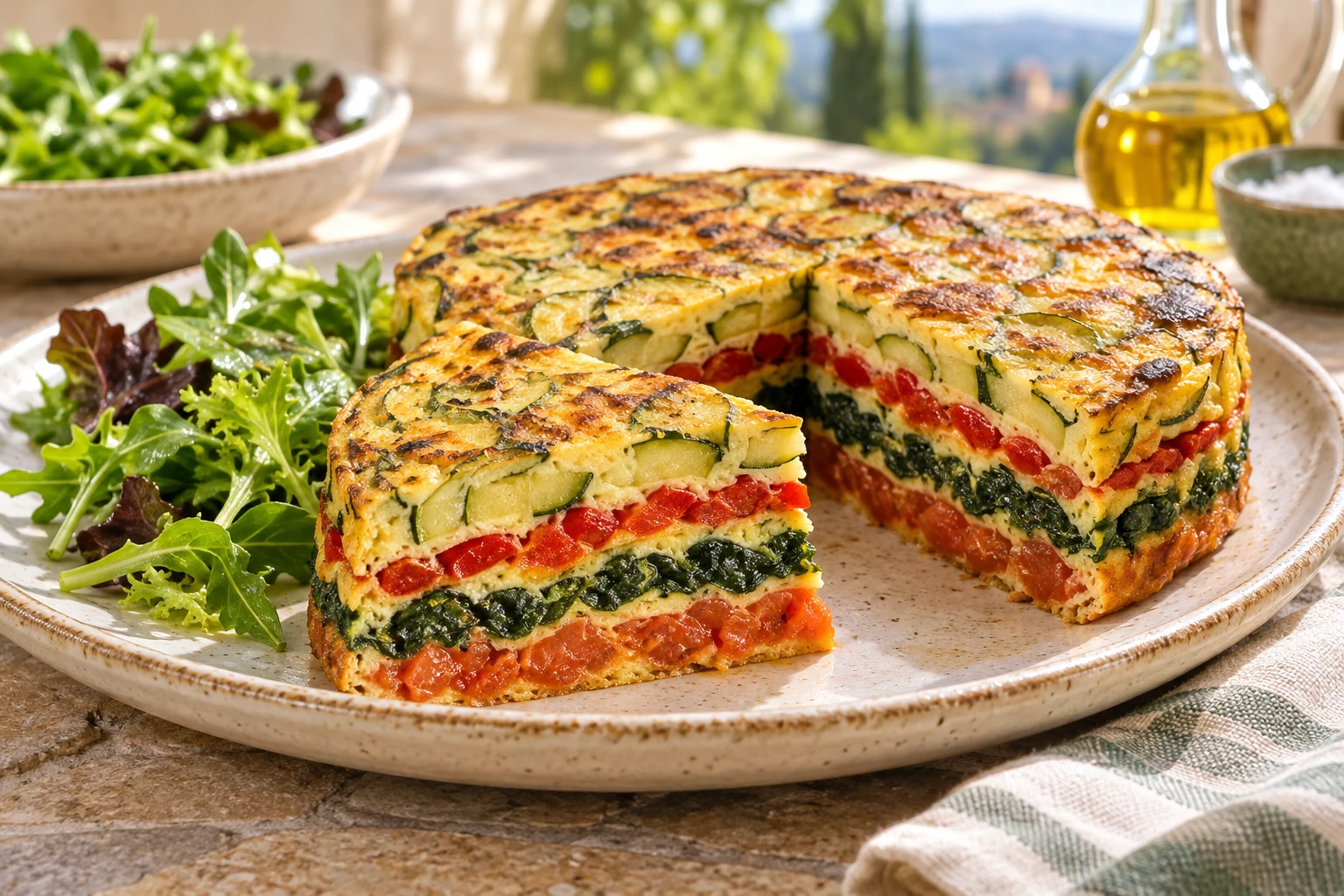 Crespeou provençal en couches : plat terminé