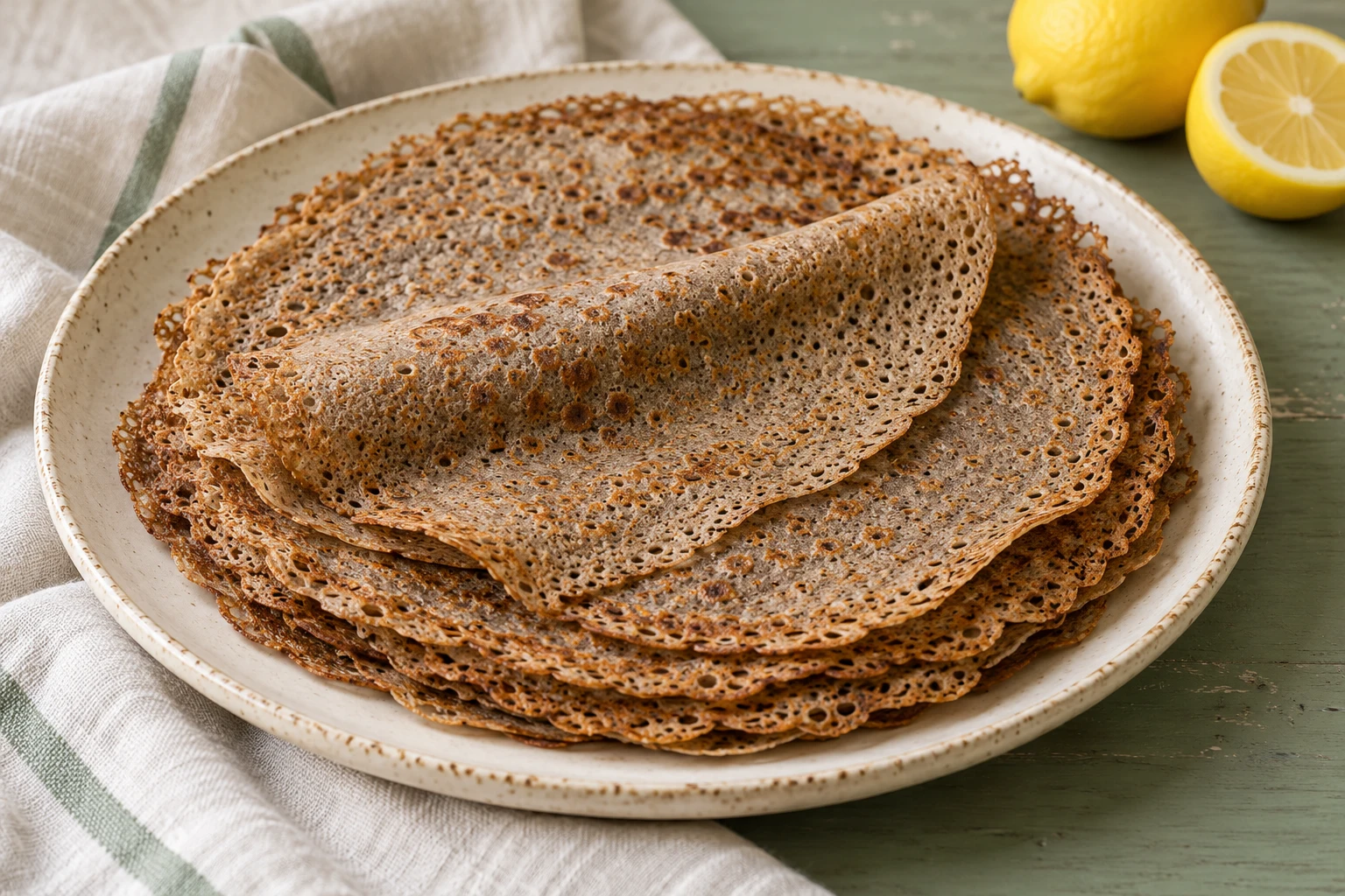 Pâte à galettes de blé noir : plat terminé
