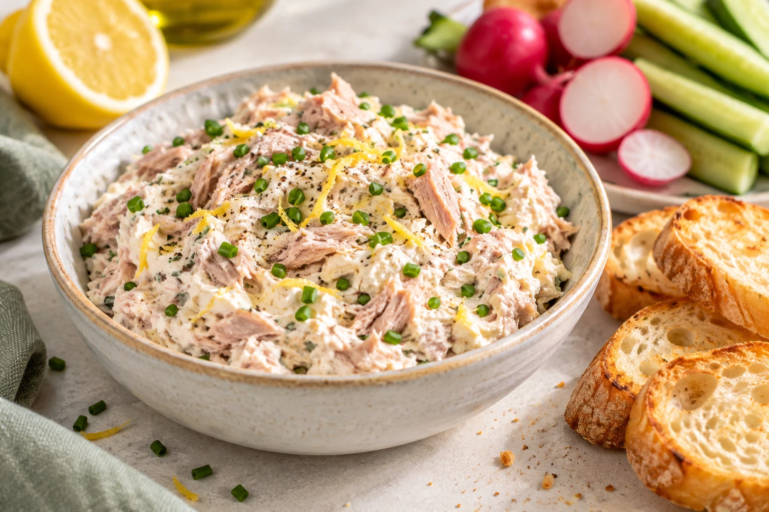 Rillettes de thon au St Môret : plat terminé