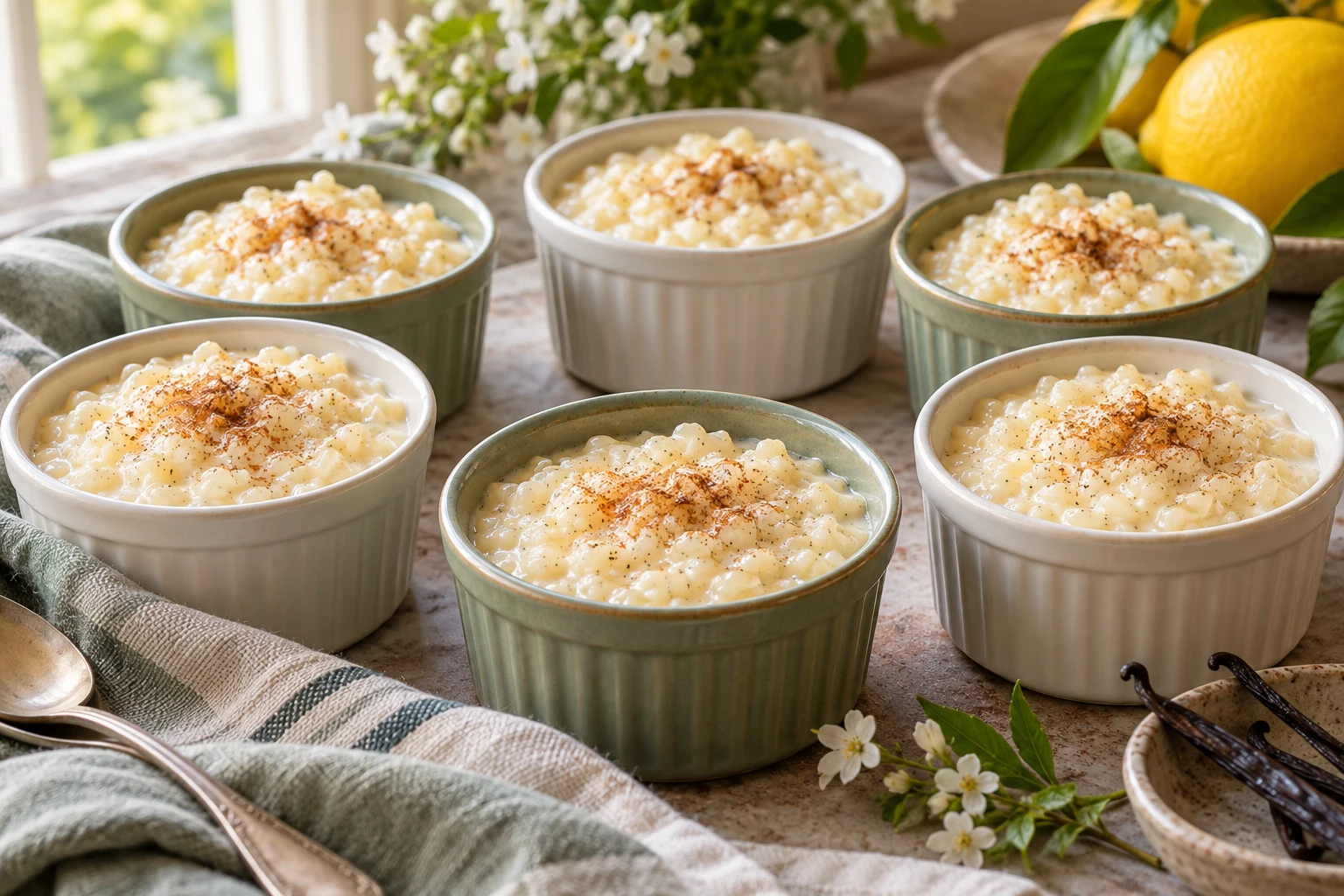 Riz au lait crémeux à la vanille : plat terminé