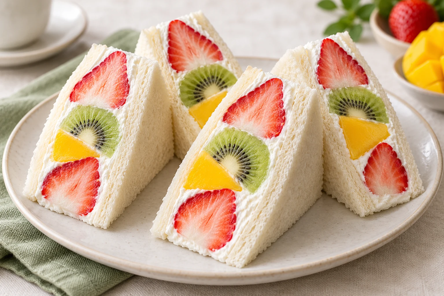 Furutsu sando aux fruits frais : plat terminé