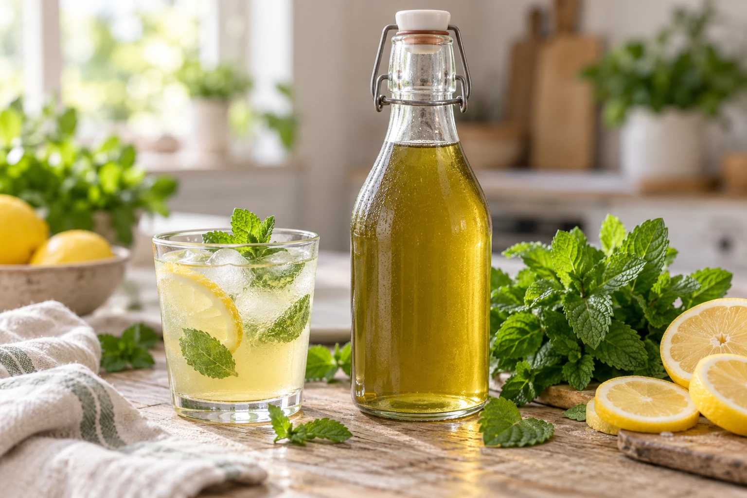 Sirop de menthe maison : plat terminé