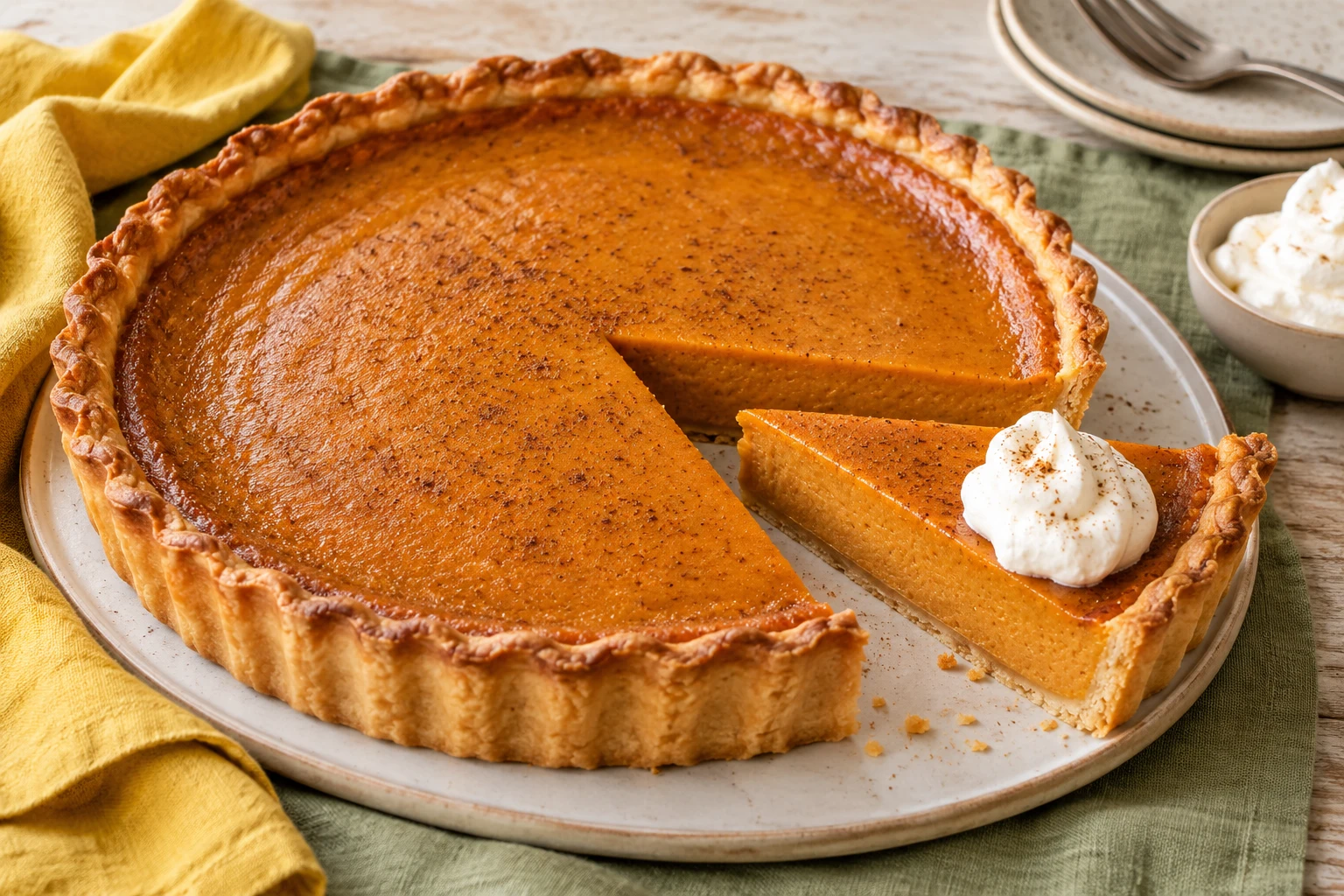 Tarte sucrée à la citrouille : plat terminé