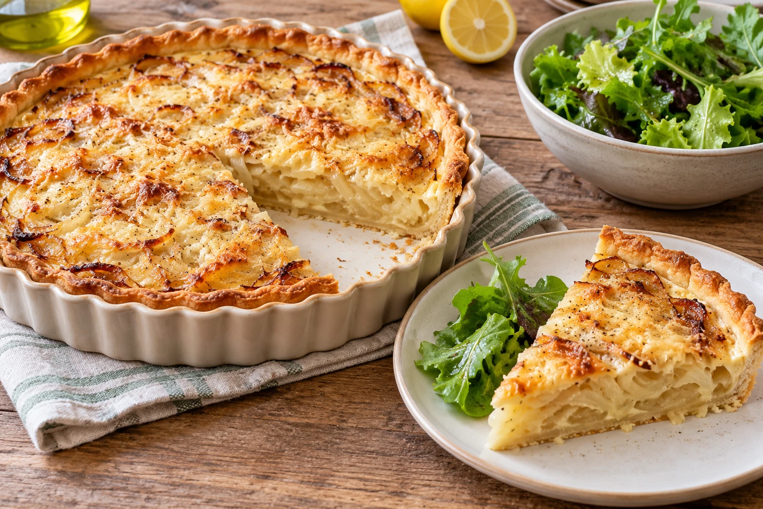 Tarte à l’oignon facile : plat terminé