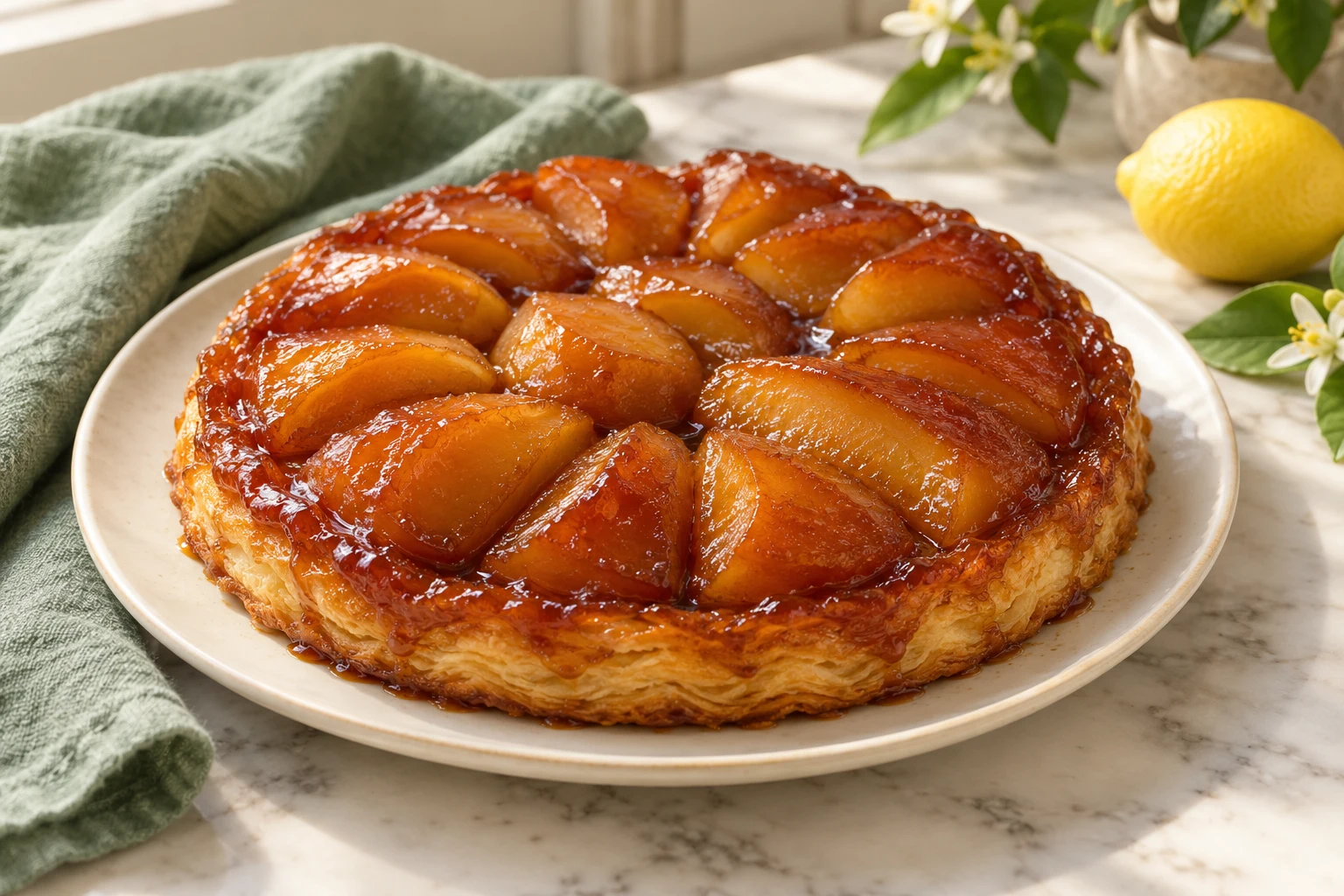Tarte Tatin aux pommes caramélisées : plat terminé