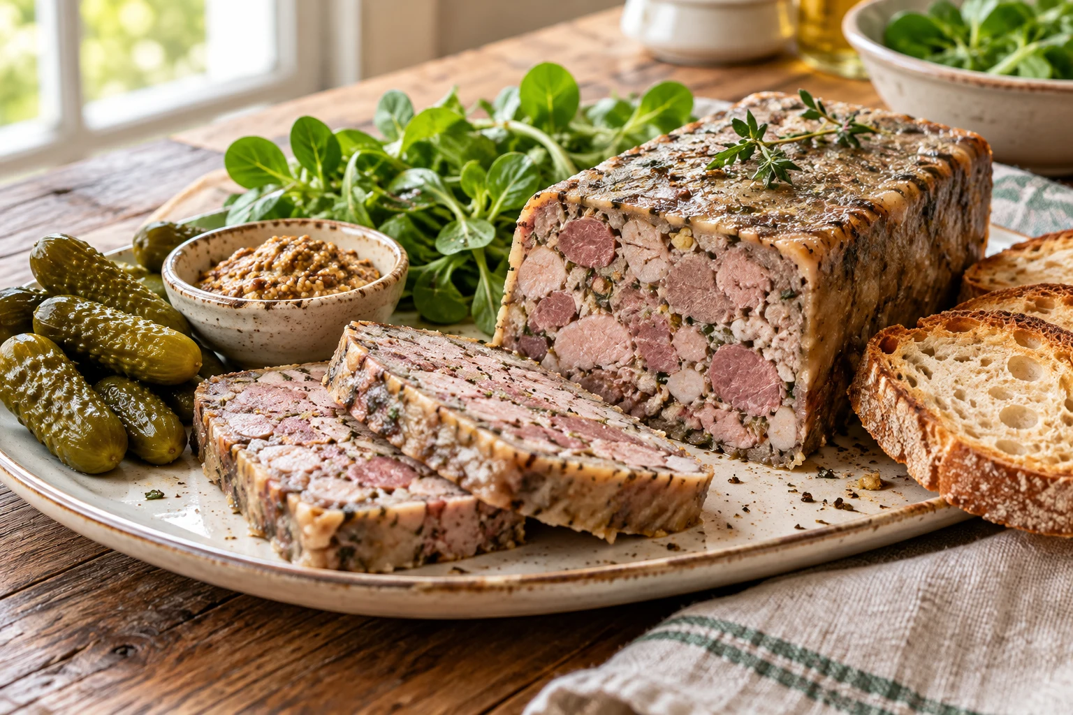 Terrine de campagne au porc : plat terminé