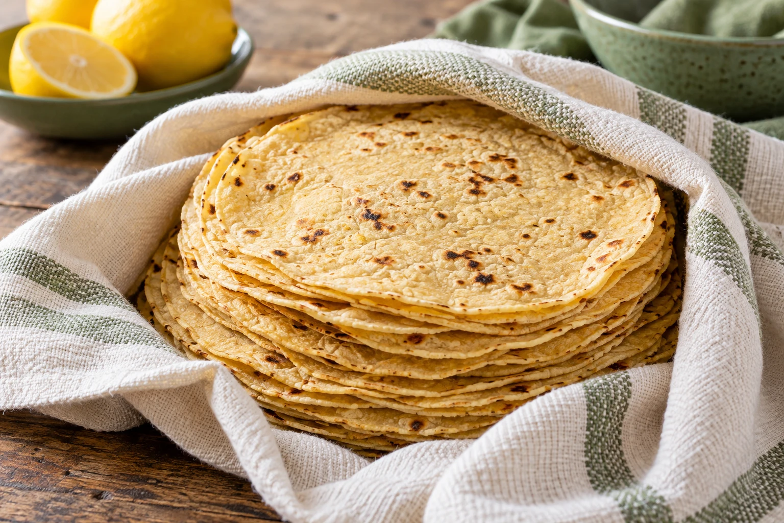 Tortillas de maïs maison : plat terminé
