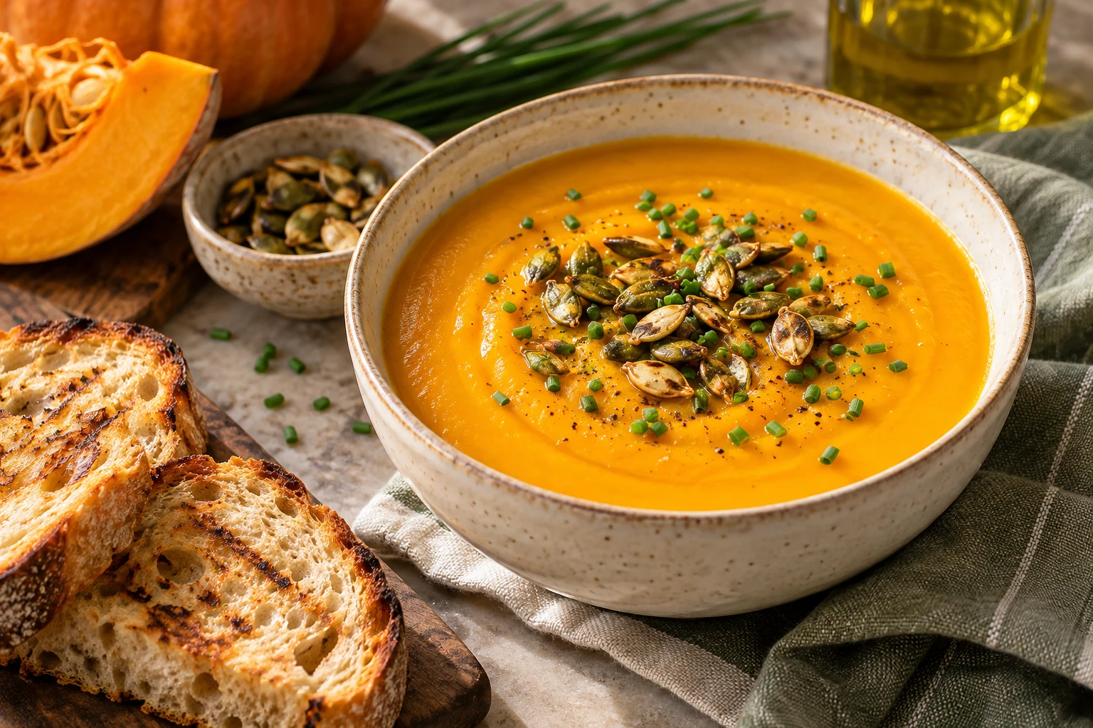 Velouté de potiron onctueux : plat terminé