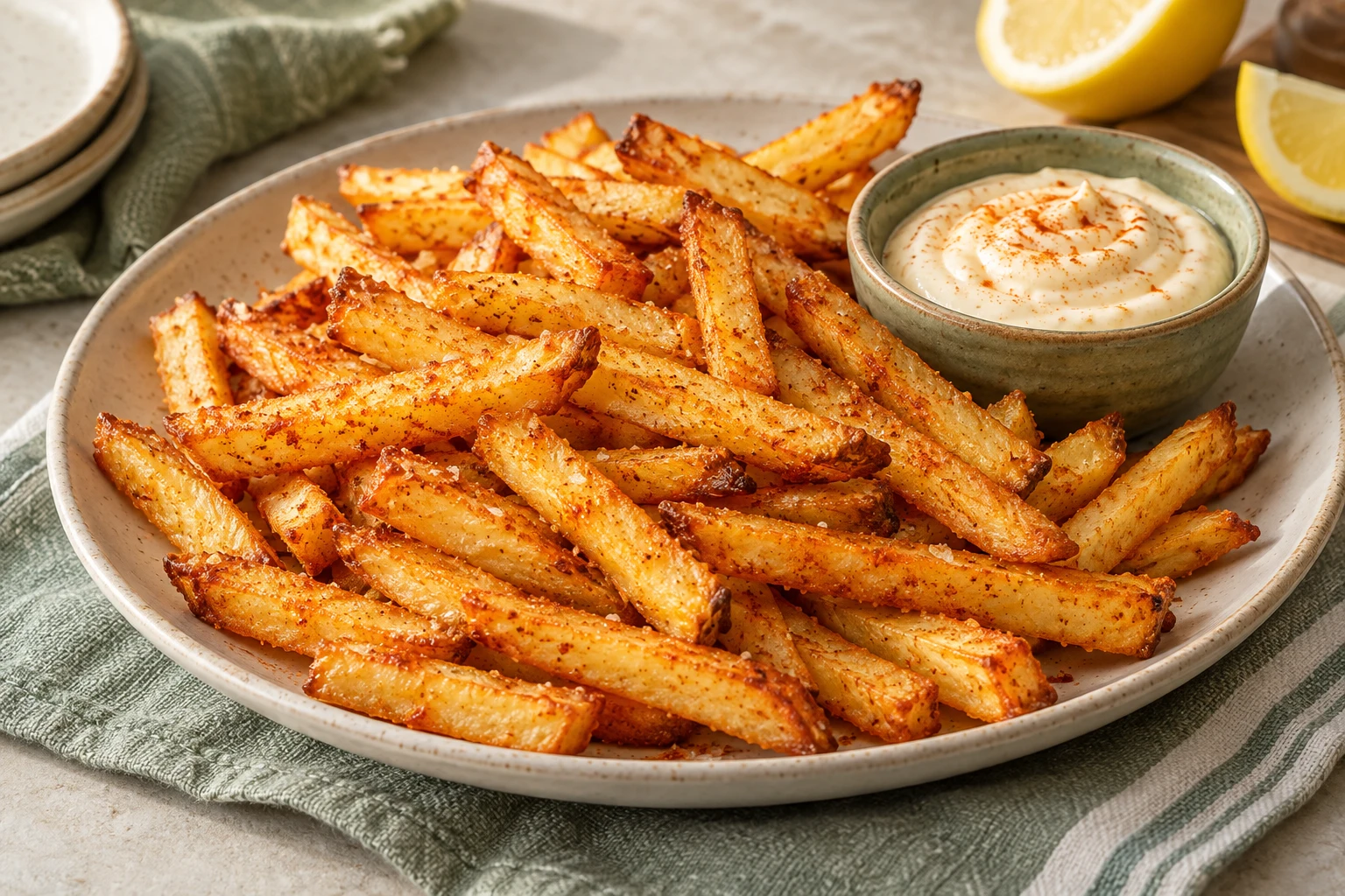 Frites Airfryer croustillantes : plat terminé