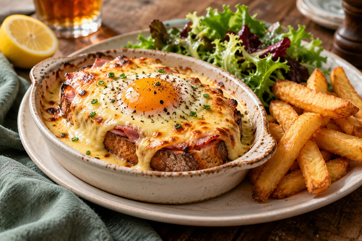 Welsh à la bière brune : plat terminé