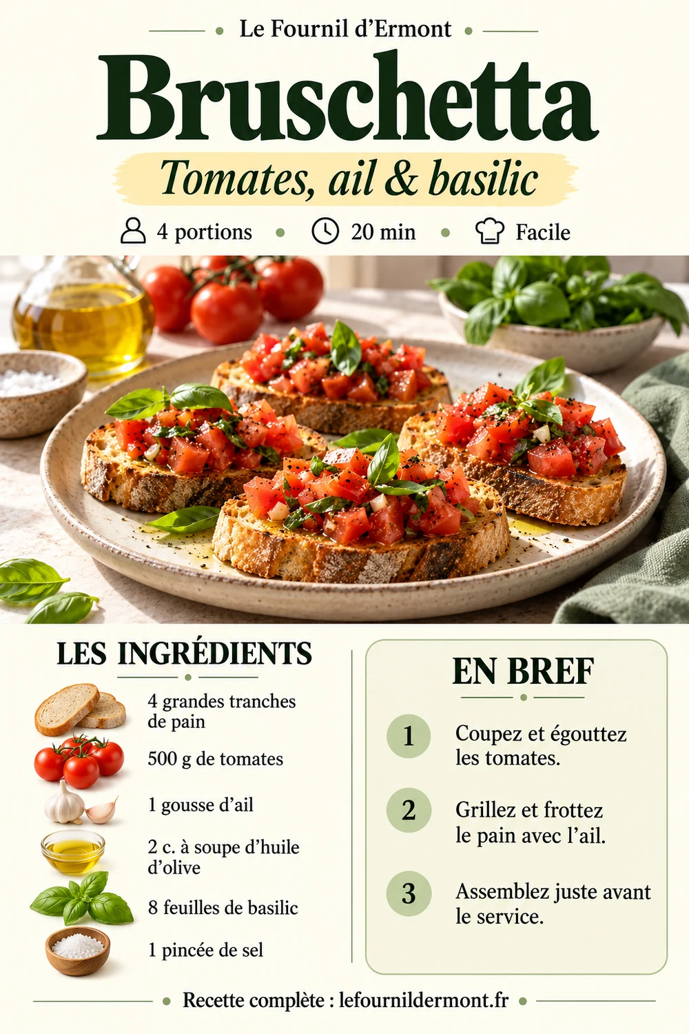 Fiche recette : Bruschetta