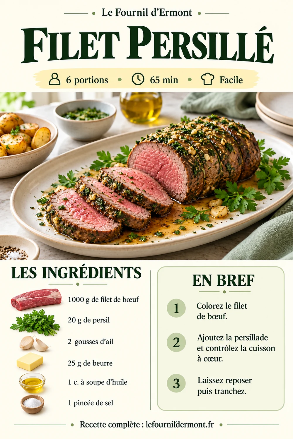 Fiche recette : Filet persillé