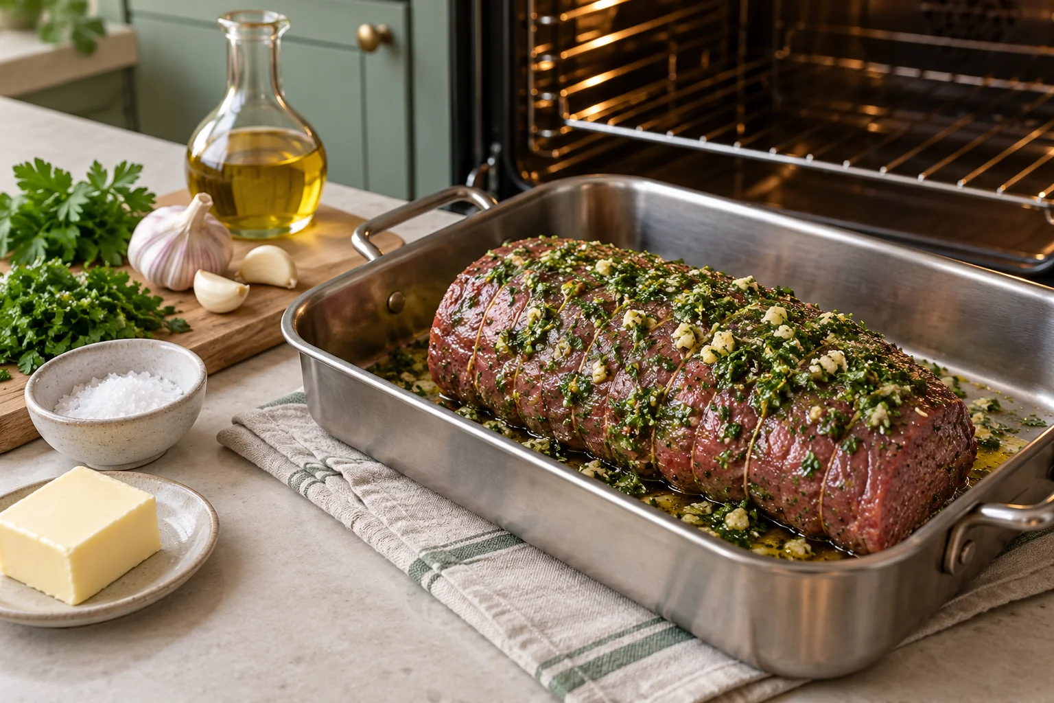 Filet persillé : rôtir