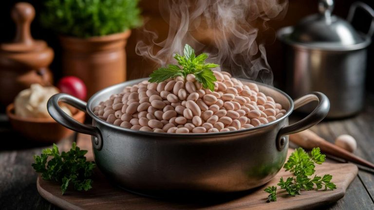 Quelle est la durée de cuisson pour des haricots blancs secs ?