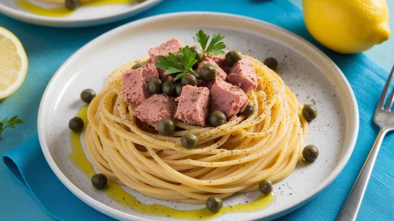 Validé par les étudiants, ce plat de pâtes au thon, citron et câpres est économique et délicieux