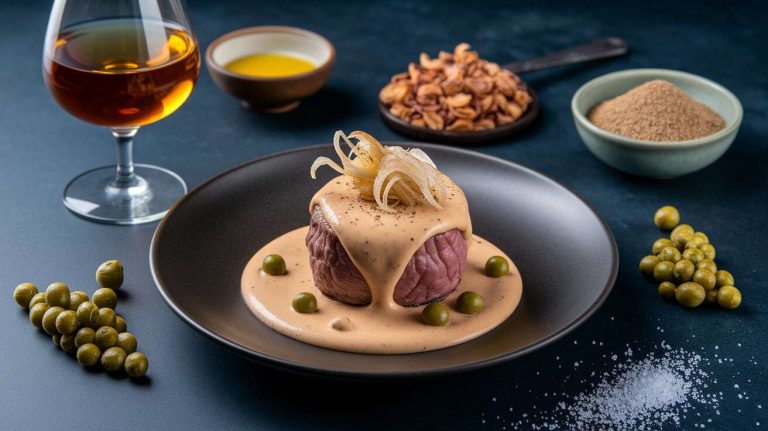 Le secret d'une bonne "sauce au poivre vert", c'est d'utiliser de la crème entière
