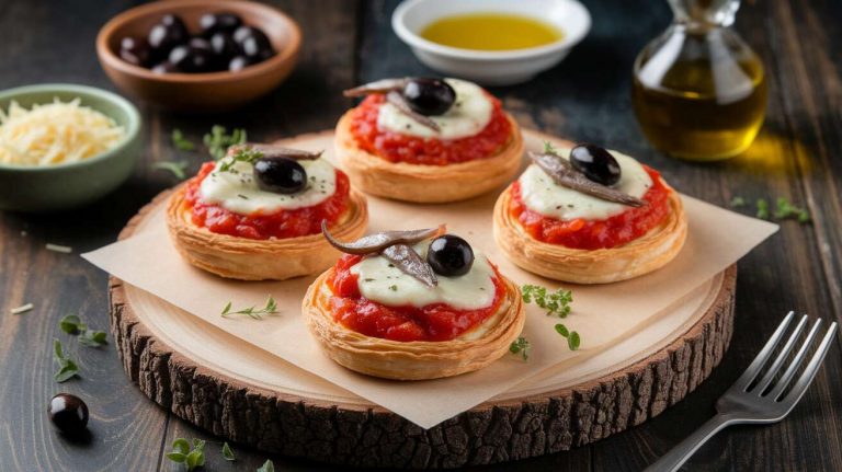 Un apéritif dînatoire ? Ces mini-pizzas sur pâte feuilletée sont prêtes en un rien de temps