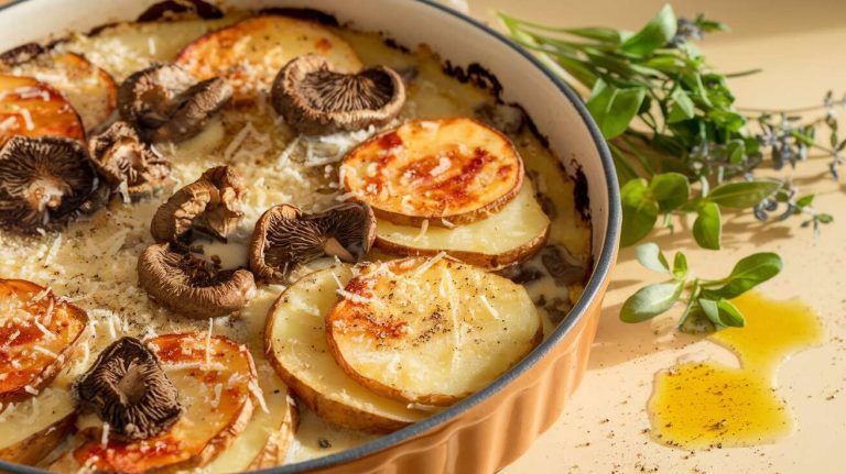 35 minutes pour ce gratin de pommes de terre et cèpes, un classique de la gastronomie française