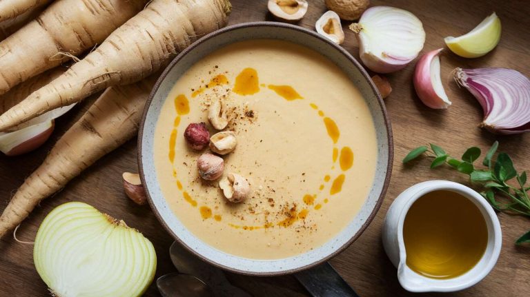 « Ce velouté de panais à la noisette est si doux et parfumé que même les plus difficiles en redemandent »