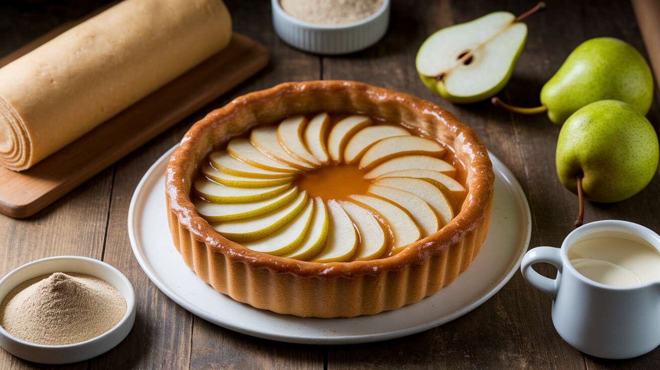 Réussissez la tarte aux poires la plus généreuse de la saison avec juste 5 ingrédients.