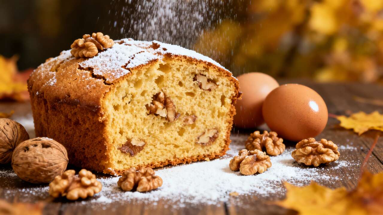 3 ingrédients suffisent pour le cake aux noix le plus gourmand des goûters d’automne