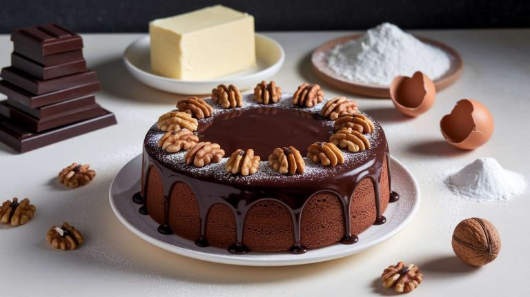 Gâteau fondant aux noix : recette facile et rapide