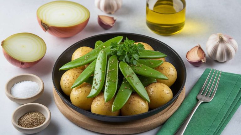 Poêlée de pois gourmands et pommes de terre : recette savoureuse