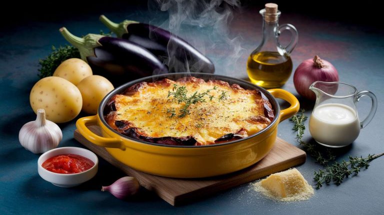 Gratin d'aubergine et pomme de terre : recette savoureuse