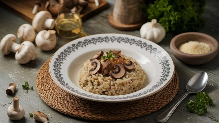 Risotto aux champignons : recette facile et savoureuse