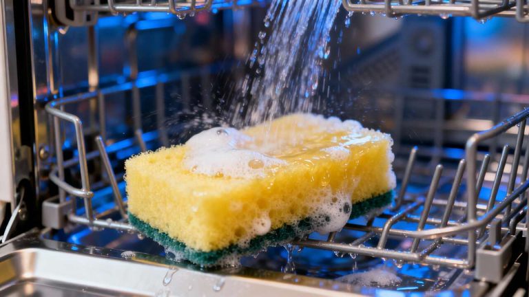 Peut-on nettoyer une éponge de cuisine au lave-vaisselle ?