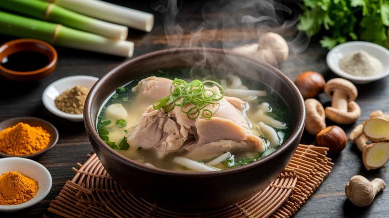 Soupe chinoise au poulet : délice asiatique maison
