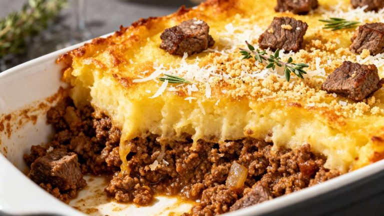 Hachis Parmentier au Boeuf Cuit : recette Savoureuse
