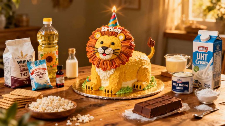 Gâteau d’anniversaire Lion : recette facile et originale