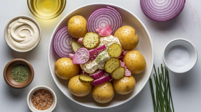 Salade de pommes de terre et cornichons : recette facile et savoureuse