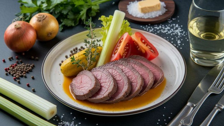 Langue de bœuf sauce piquante aux cornichons : recette savoureuse