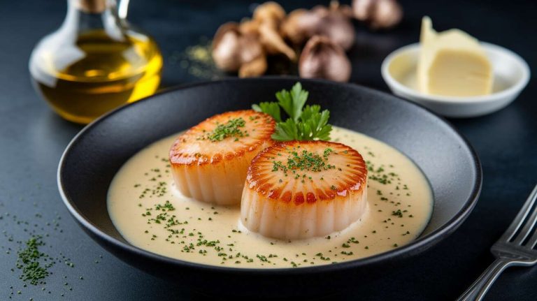 Recette facile de noix de Saint-Jacques à la crème
