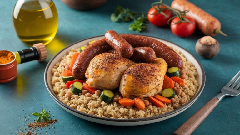 Couscous Poulet et Merguez Facile au Cookeo : recette Savoureuse