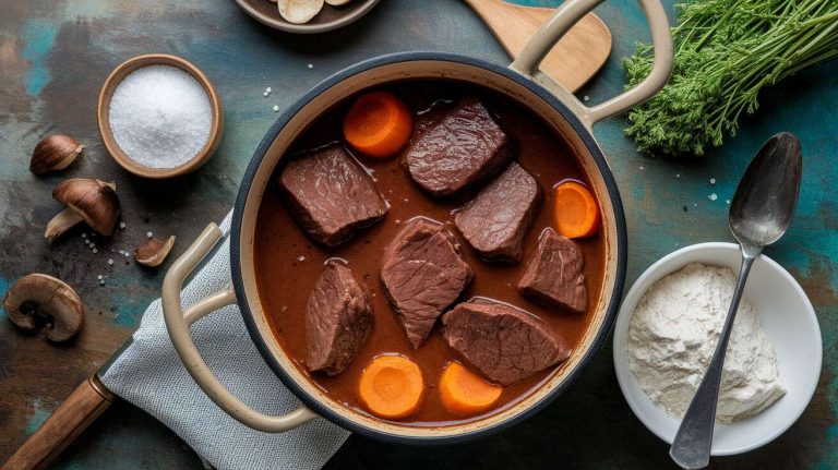 Bœuf mijoté façon Bourguignon : recette authentique et savoureuse