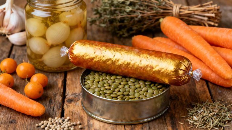 Saucisses lentilles à la cocotte-minute : recette rapide et savoureuse
