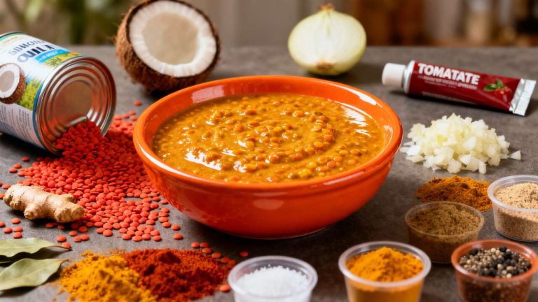 Lentilles corail au curry : recette savoureuse et facile