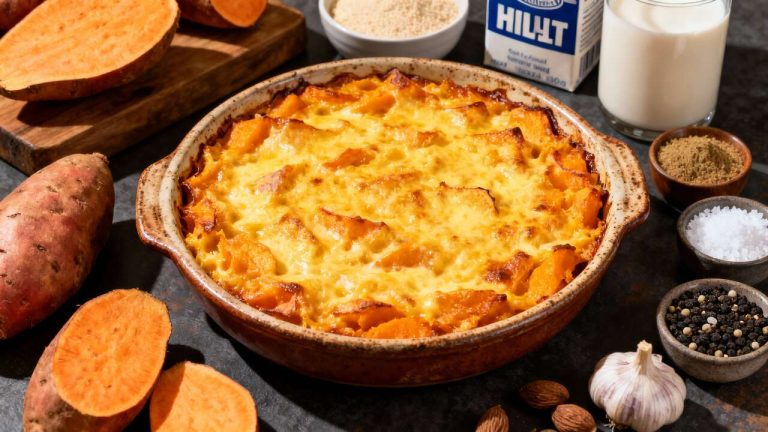 Gratin dauphinois de patates douces : recette savoureuse