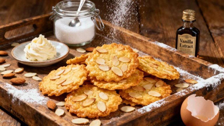 Recette de tuiles aux amandes : délice croustillant à savourer