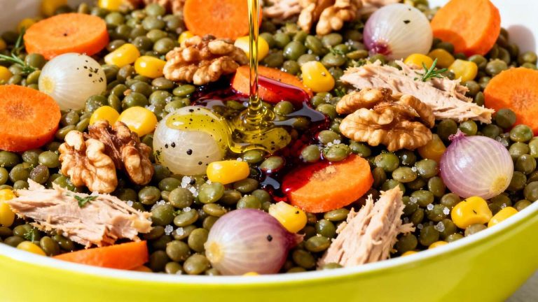 Délicieuse salade de lentilles : recette facile et rapide