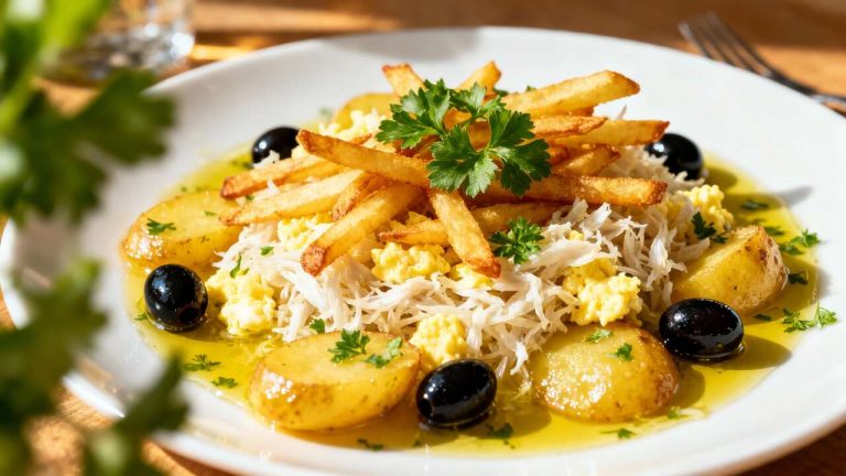 Recette Bacalhau à Brás : morue à la Portugaise